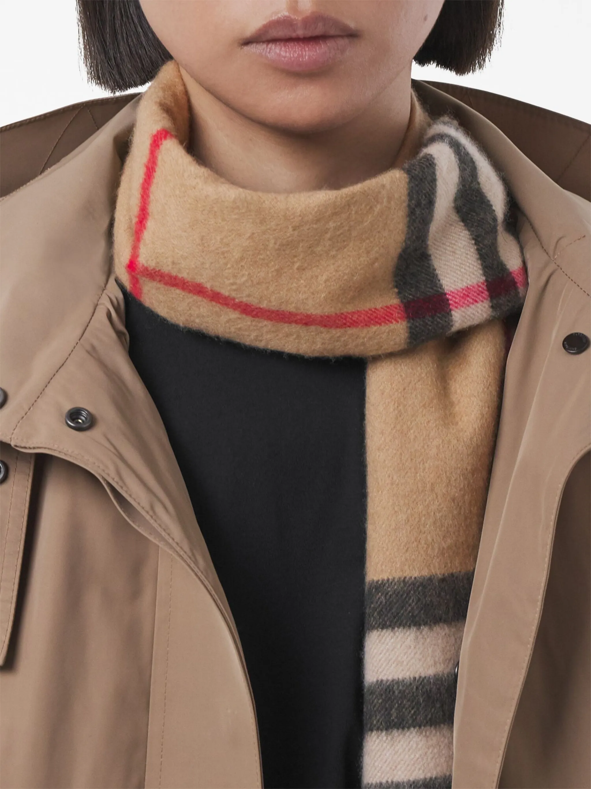 CHEQUERED CASHMERE SCARF - Image 6