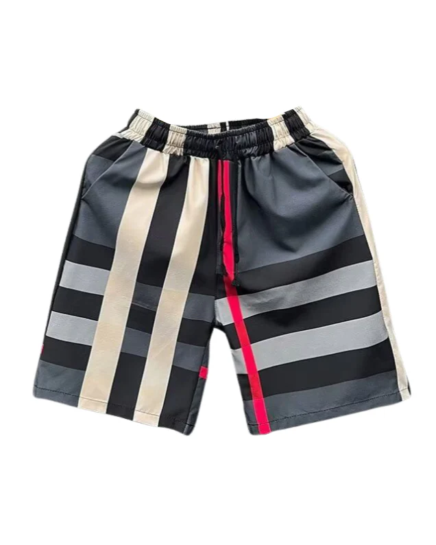 CHEQUERED SHORTS NAVY