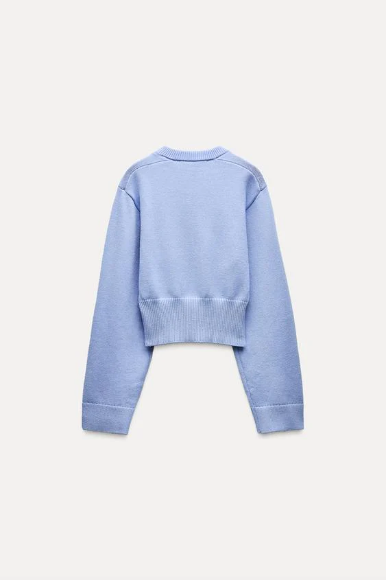 CROPPED KNIT SWEATER - Image 10