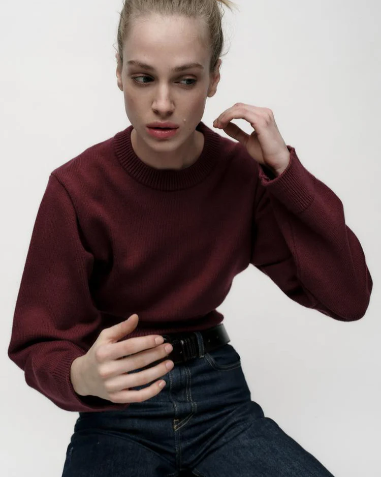CROPPED KNIT SWEATER - Image 4