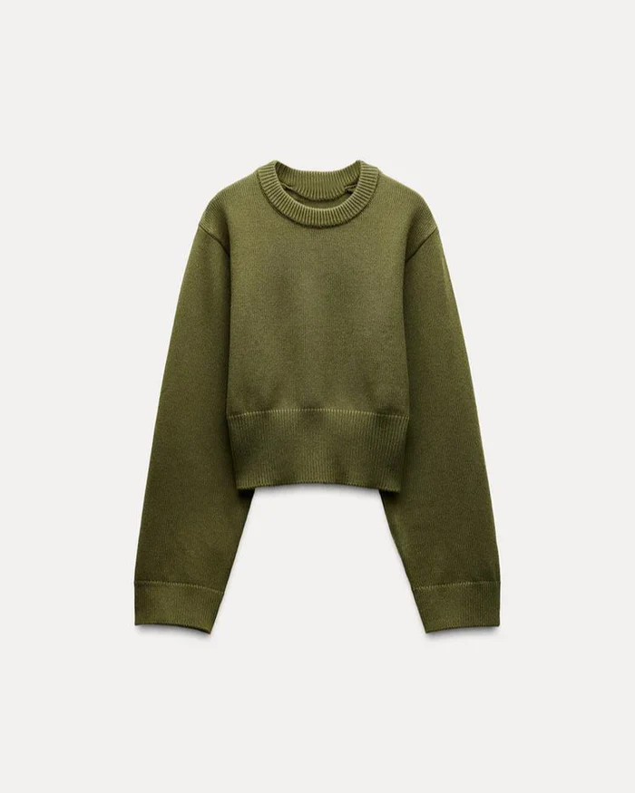 CROPPED KNIT SWEATER - Image 5