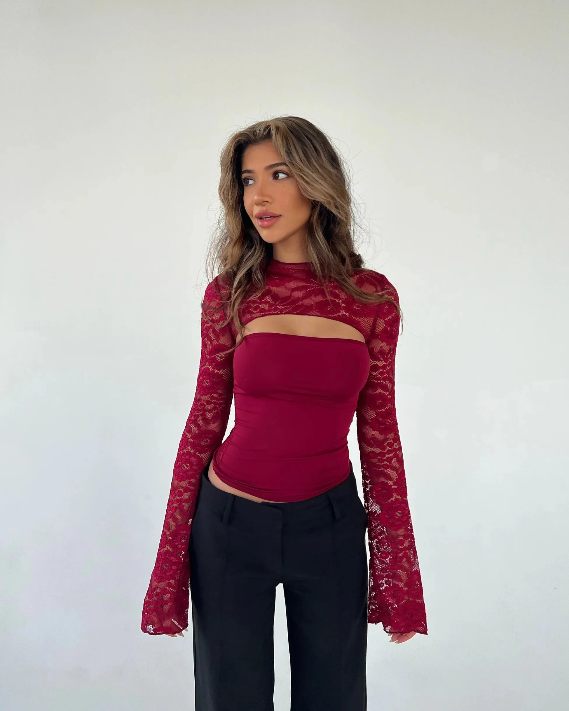 LARA LONGSLEEVE LACE TOP - Image 5