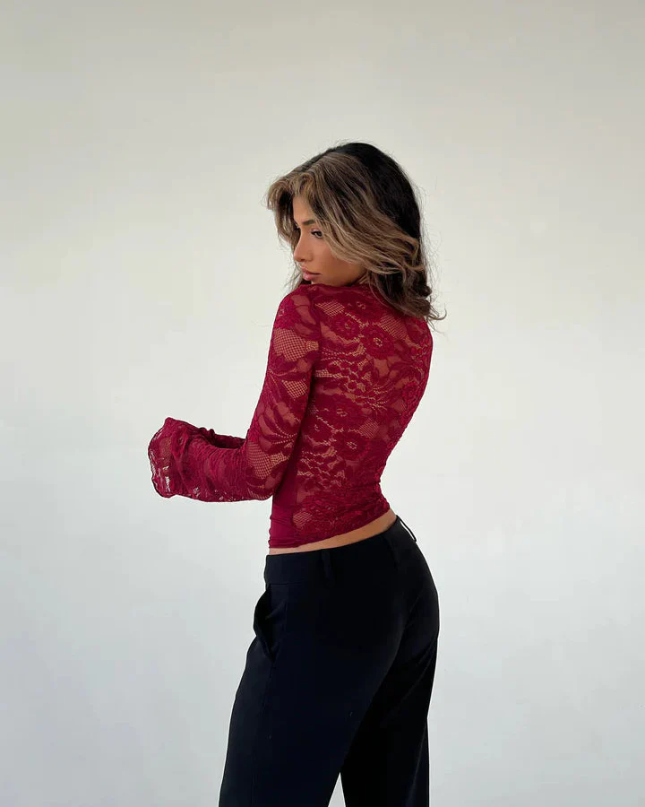 LARA LONGSLEEVE LACE TOP - Image 6